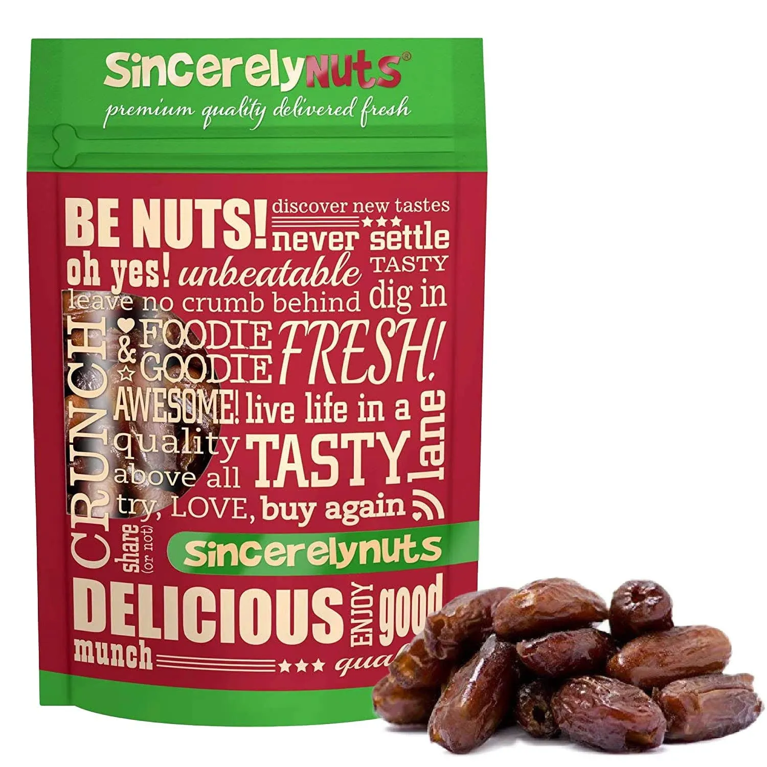 Sincerely Nuts No Sugar Added Pitted Dried dates, 3lb - Whole Fresh Unsweetened Dry Date Pieces - Natural Non Sugared Dates for Mixed Fruits, Bread