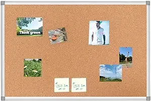 BESTBOARD Cork Bulletin Board Heavy Duty Corkboard for Homes or Offices 24 x ...