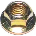 Lock Nut, 3/8"-16, Steel, Grade 8, Yellow Zinc, 100 PK