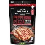 OMEALS Pepperoni Pizza w/Cheese & Sauce MRE-Premium Outdoor Food Extended Shelf Life-Fully Cooked w/Heater No Refrigeration-Outdoor Enthusiasts, Travelers, Emergency Supplies-2 Servings-USA Made