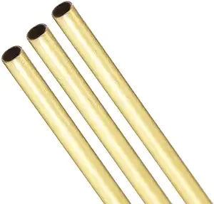 Brass Round Tube 300mm Length Seamless Straight Pipe Tubing 3 Pcs