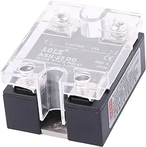 uxcell ASH-25DD 4-32VDC to 5-250VDC 25A Single Phase Solid State Relay DC-DC Relay