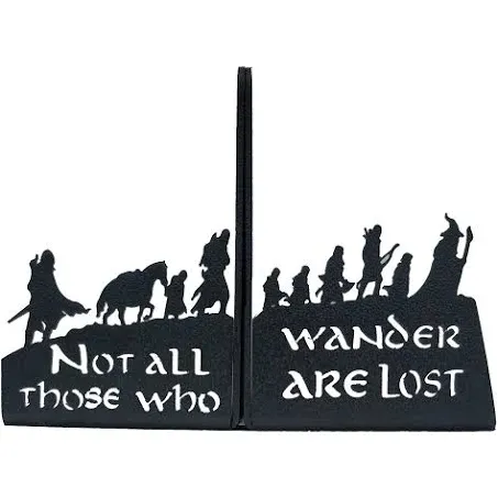 Decorative bookends for Shelves, Heavy Metal Bookends, Unique Bookends, Non Skid Book Ends, Book Stopper for Home/Office Decor/Shelves, 7 X 5.51 X 4 in/Piece (with Quote on Product)