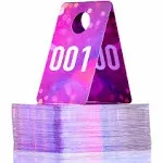 Live Plastic Number Tags Consecutive Live Number Tag, 1.97X3.15 Inch (5X8Cm),Nor