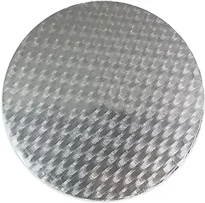 PME Round Cake Board 0.4 in Thick, 13-Inch, Silver