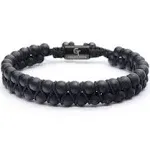 "Men's MATTE ONYX Double Bead Bracelet"