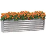 Sunnydaze Galvalume Steel Rectangle Raised Garden Bed - Silver - 71 in