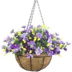 ARTIFICIAL HANGING FLOWERS Basket Chain Artificial pink Flowerpot.