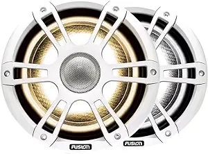 Fusion 2 Pairs SG-FL652SPW 6.5&#034; 230 Watt Sports White Marine Speaker with CRGBW