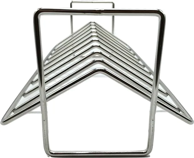 Aura Outdoor Products AOP-SVRP Stainless Steel Rib and Roasting Rack. Use with Big Green Egg