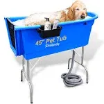 SHELANDY 45&#034; Pet Grooming Bathtub Dog Wash Station | Heavy Duty Bathing Tub