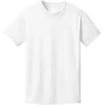 Port & Company Youth Core Cotton Tee. PC54Y White