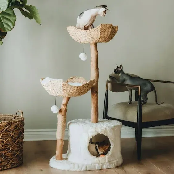 Mau Lifestyle Cento Cat Tree, White ,