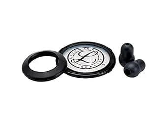 3M Littmann Stethoscope Spare Parts Kit – Black, Compatible with Classic II S.E., Includes Snap Tight Soft-Sealing Small Eartips, Tunable Diaphragm & Rim, Non-Chill Bell Sleeve, 40005