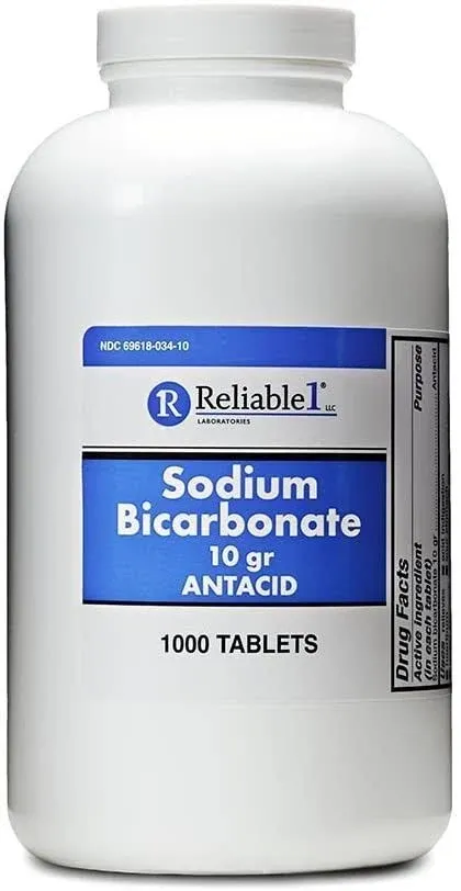 Reliable 1 Sodium Bicarbonate Antacid Tablets