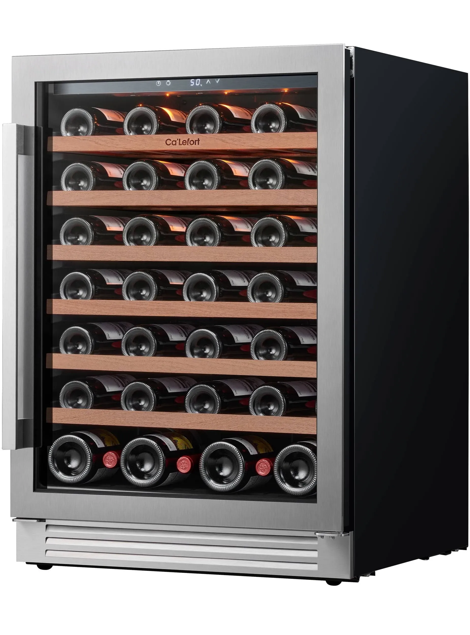 Ca'lefort 24 inch Wine Cooler Refrigerator54 Bottle Wine Fridge with Stainless ...