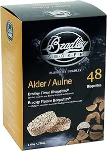 Bradley Smoker Bisquettes For Grilling and BBQ, Alder Special Blend, 48 Pack