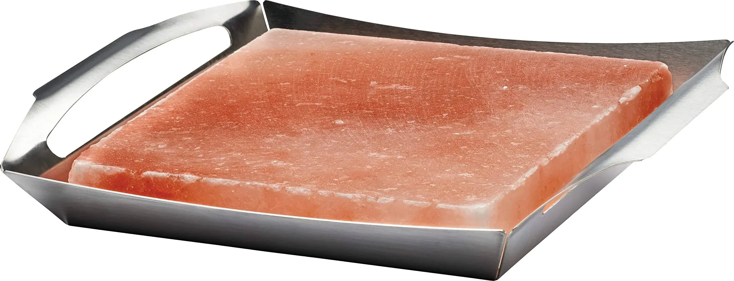 Napoleon 70025 Himalayan Salt Block with Stainless Steel Topper Grill Accessory, Multi