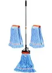 Nine Forty 48" Premium Nylon Dust Mop- Heavy Duty Mop Head for Industrial, Commercial, and Residential Cleaning - Dry Floor Duster for Hardwood Surfaces and Commercial Applications - Blue