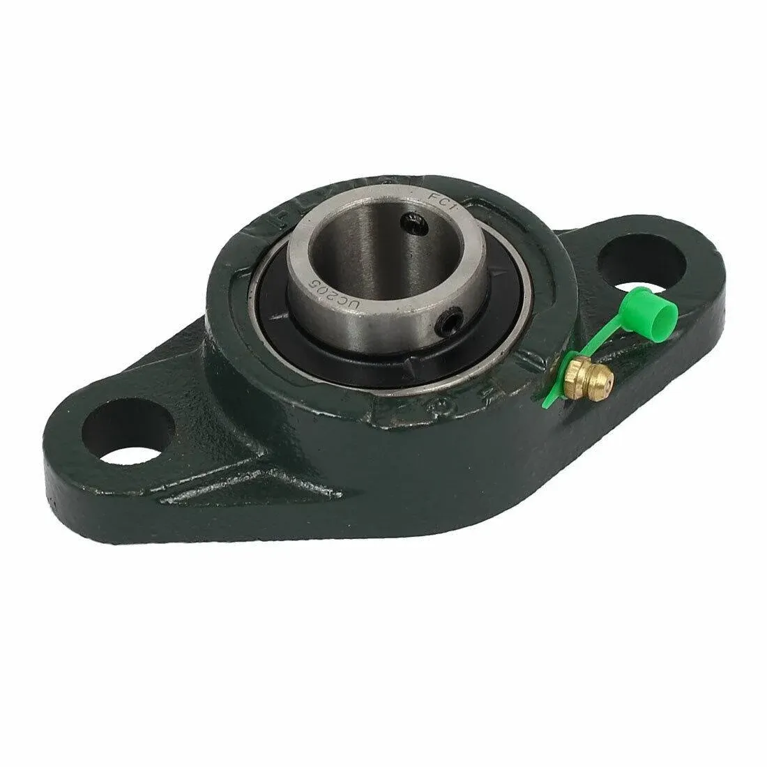 FL205 Metal Flange Pillow Block Mounted Bearing 130mm Long 25mm Inner Dia