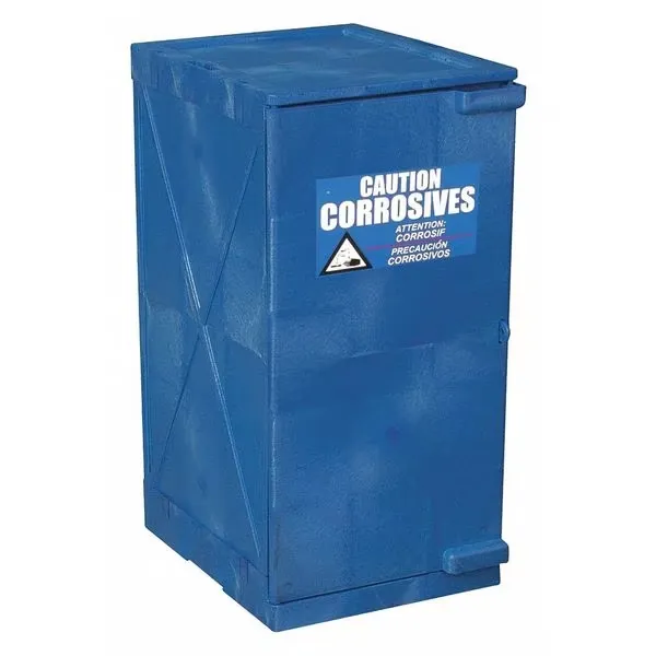 Corrosive Safety Cabinet, 18in.W, Blue