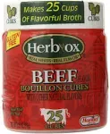 Herbox Bouillon Cubes Beef 25 cubes, 3.2500-ounces (Pack of6)