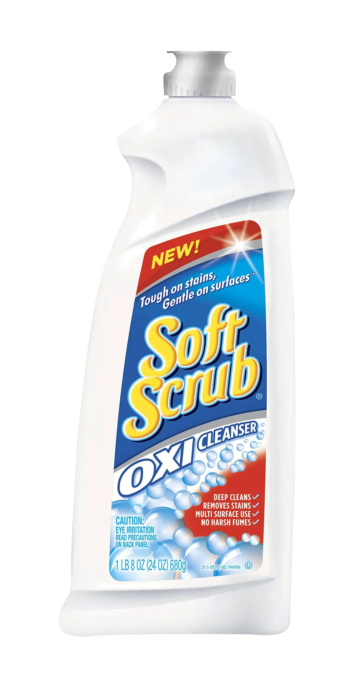 Soft Scrub OXI Cleanser, Clean Scent, 24 oz Bottle, 9/Carton