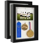 Americanflat 8.5x11 Shadow Box Frame in Black with Soft Linen Back