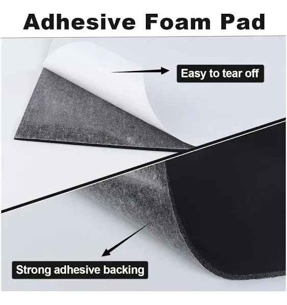 Storystore Foam Sheets Self Adhesive Closed Cell Foam Neoprene Rubber Sheets Insulation Anti Vibration Foam Rubber Pads with Adhesive, Black (12" x 8" x 1/8", 5)