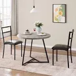 IDEALHOUSE Dining Table Set with 2 Upholstered Chairs