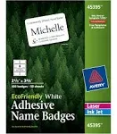 Avery EcoFriendly Adhesive Name Badge Labels