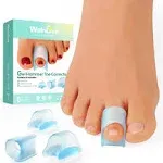 Welnove Hammer Toe Corrector Straightener: Bunion Corrector, Broken Toe, Calluses, Blisters, 3 Different Size for Women and Men(Blue, 6 count)