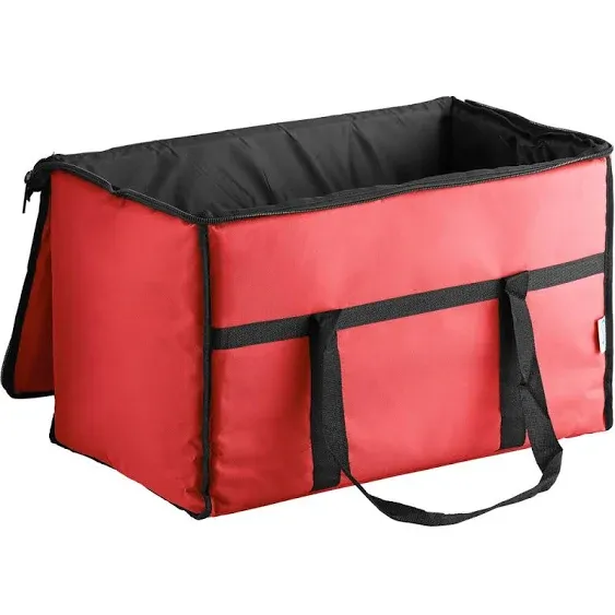 Red Industrial Nylon Insulated Food Delivery Bag Chafer Pan Carrier + $10 Rebate