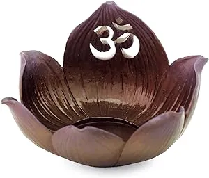 Lotus Flower With Om Symbol Candle Incense Holder Home Decor Gift 3252