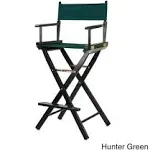 Casual Home 30" Director's Chair Black Frame-with Hunter Green Canvas, Bar Height