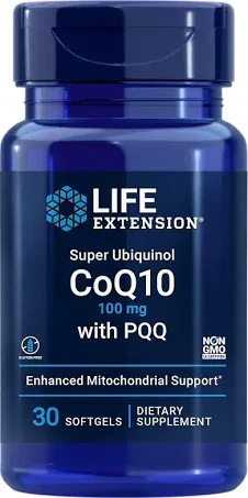 Life Extension, Super Ubiquinol CoQ10 with PQQ, 100 mg, 30 Softgels