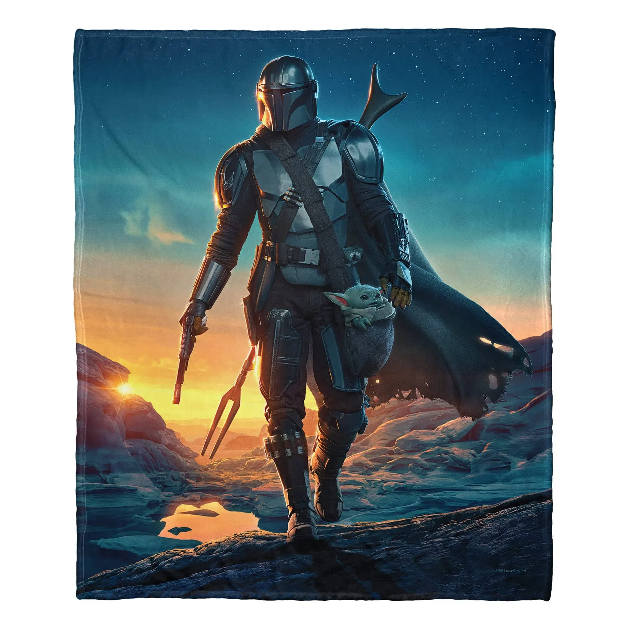 Northwest Star Wars - The Mandalorian Silk Touch Throw Blanket, 50" x 60", Nightfall