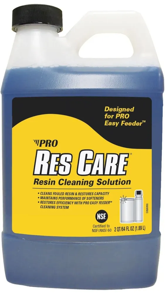 Res Care Easy Feeder Starter Kit – Complete Softener Cleaning System -- Dispenses Res Care Liquid Water Softener Cleaner – Feeds Continuously -- Restores Resin Capacity