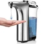 Automatic Soap Dispenser, Touchless Dish soap Dispenser 17oz/500ml with Upgraded Infrared Sensor, 5 Adjustable Soap Dispensing Levels, Liquid Hand soap Dispenser for Bathroom & Kitchen