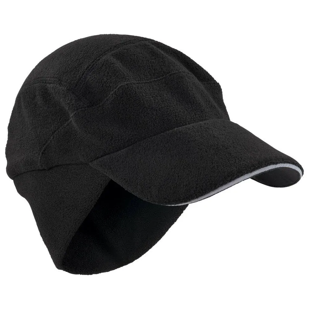 Ergodyne Standard Winter Baseball Cap with Ear Flaps, Black, One Size