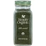 Simply Organic Dill Weed, Cut & Sifted, Certified Organic | 0.81 oz | Pack of 2 | Anethum Graveolens L.