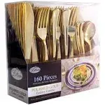 Lillian Tablesettings Plastic Cutlery, Full size, 160 Pieces