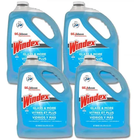 Windex® Glass & Multi-Surface Cleaner, 128 Oz Bottle, Case Of 4