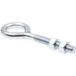 Prime-Line 9066972 Eye Bolts with Nuts, 1/2 In.-13 x 6 In., Zinc Plated Steel, (10 Pack)