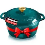 Mueller DuraCast 6 Quart Enameled Cast Iron Dutch Oven Pot with Lid Heavy-Duty