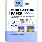 Printers Jack Sublimation Paper for Any Epson HP Canon Sawgrass Inkjet Printers