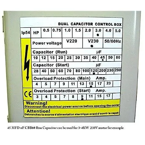 45 MFD UF CBB60 Washer Run Capacitor Motor Compatible For GE WH12X10462 &amp;amp