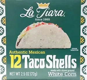 La Tiara White Taco Shell Box of 12 (Pack of 2)