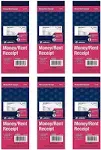 Adams Money/Rent Receipt Book Carbonless 3-Part 2-3/4 x 7-3/16 Inches 50 Sets per Book Pack of 6