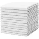 Causa Forcia Cotton Handkerchiefs for Men Thick Soft Turkish White Cotton, 12 Pack